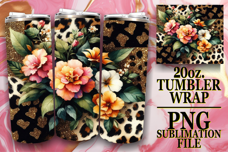 RADIANT SPIRITS 20oz TUMBLER WRAP, Leopard Prints