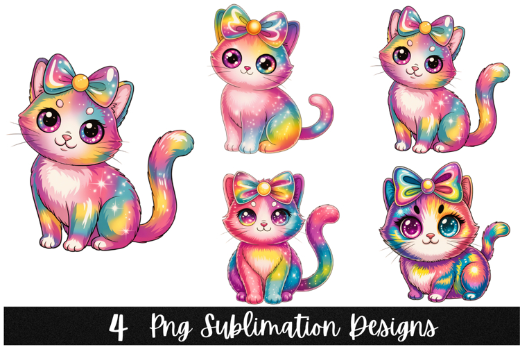 4 Halloween Cats PNG | Spooky Season Png