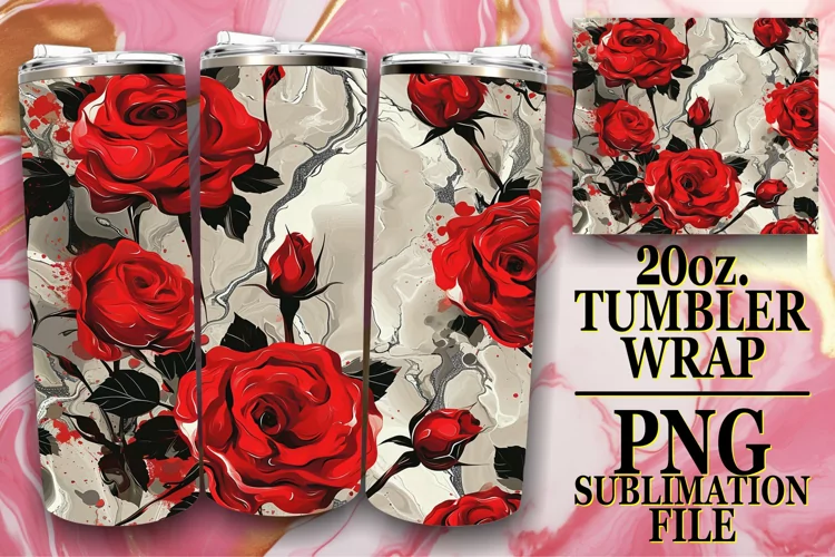 Spring Bloom: 3D Flower Tumbler WraFresh 3D Tumbler Delight