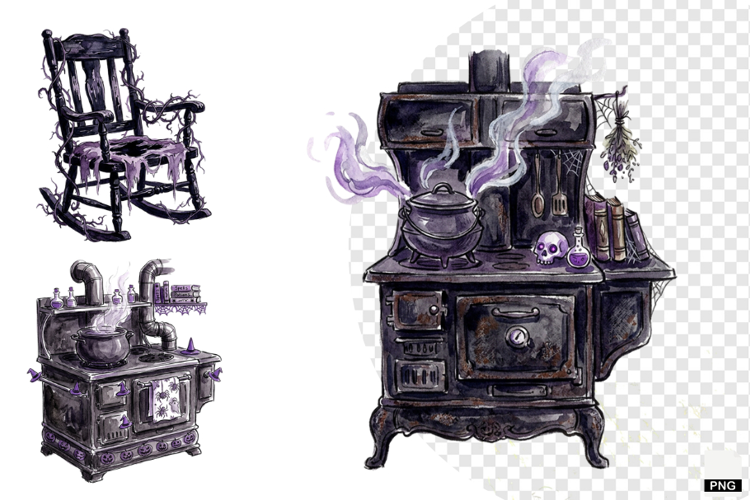 Halloween Haunted Cottage Clipart