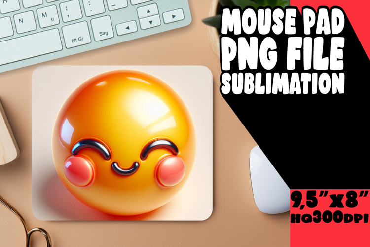 COZY MOUSE PAD INSPIRATIONAL ART, 3D Emoji