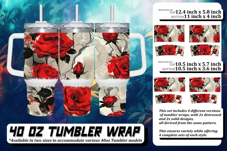 Spring Blossom Tumbler Wrap 40oz