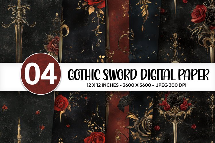 Gothic Sword Digital Paper example image 1