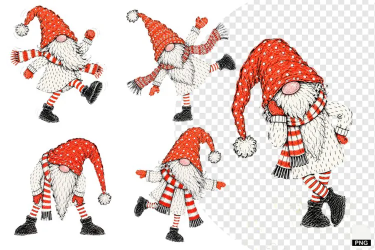 Christmas Gnomes Clipart