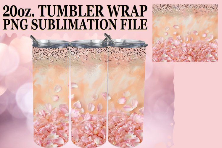 Glitzy Leopard Print Tumbler Wrap: Sublimation - 20oz