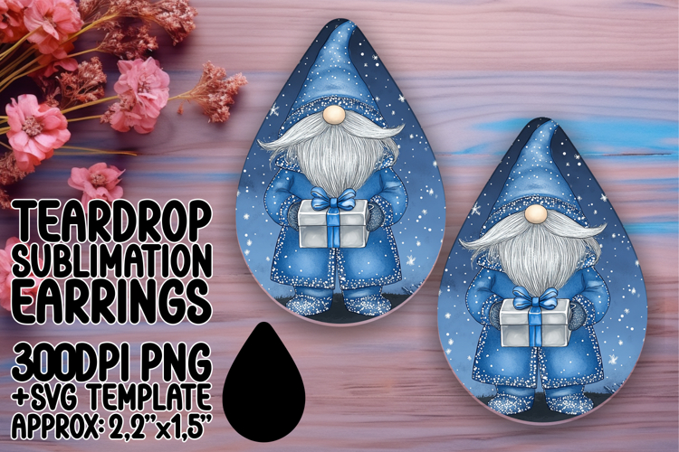 Unique Teardrop Design for Sublimation , Gnome