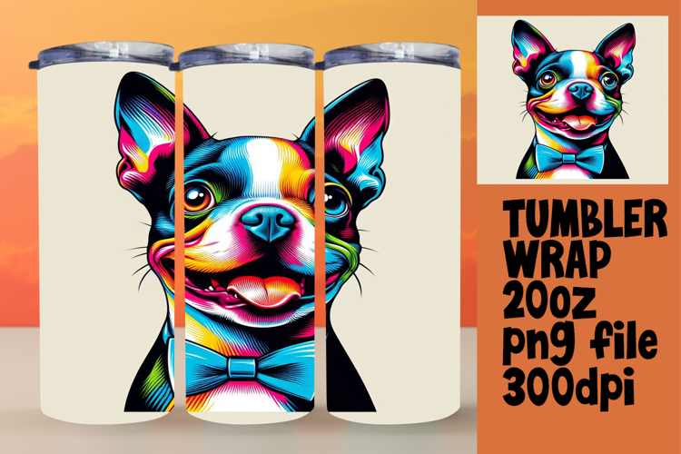 BOLD 20oz Tumbler Wrap for Customization , Dog