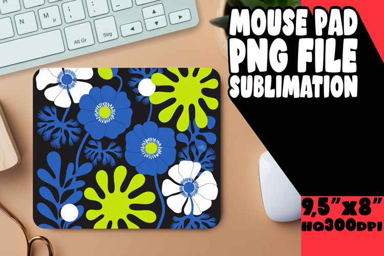 Cozy MOUSE MAT Inspirational Sublimation, Flowers