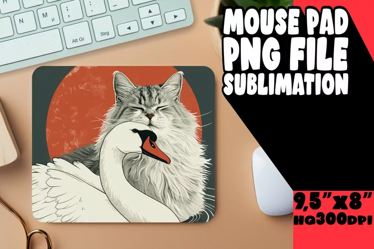 Whimsical Feline Sublimation Mat