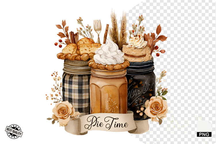 Fall Masons Jars Clipart
