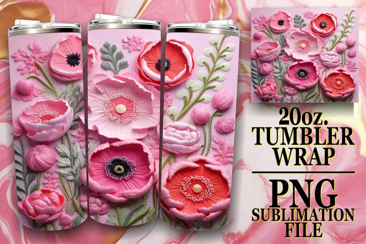 3D Embroidered Delight Tumbler