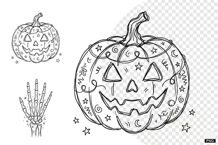 Doodle Halloween Clipart example image 1