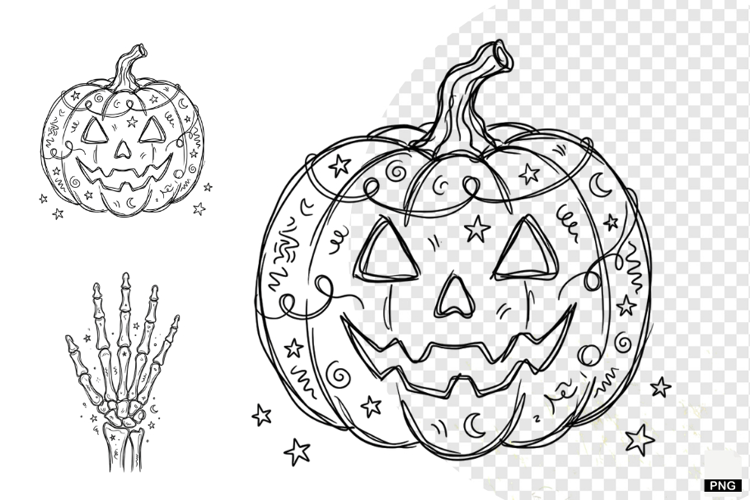 Doodle Halloween Clipart