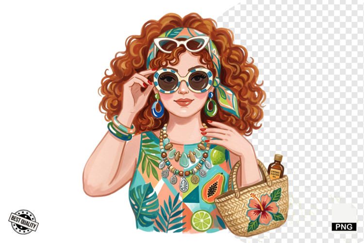 Summer 1950 Girls Clipart example image 1