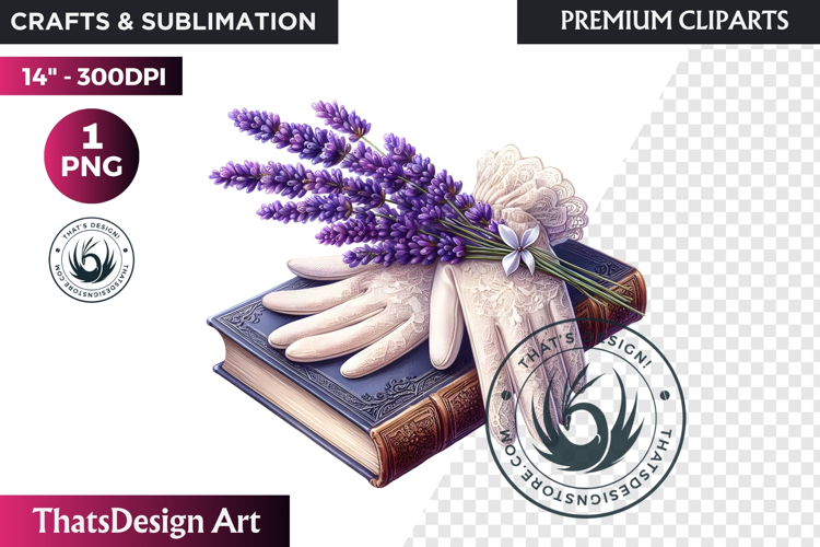 Lavender Clipart PNG, French Country Botanical sublimation
