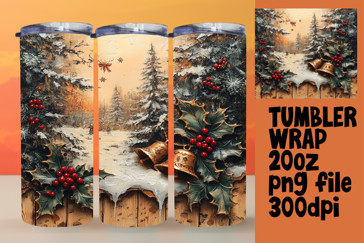 ARTISTIC 20oz Tumbler Template , Christmas