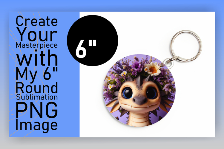 Dynamic Round Design for Coaster Artwork , Dragon