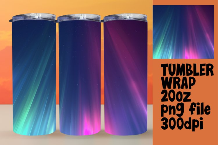 Unique Gradient Sublimation Tumbler Wrap Design 20oz