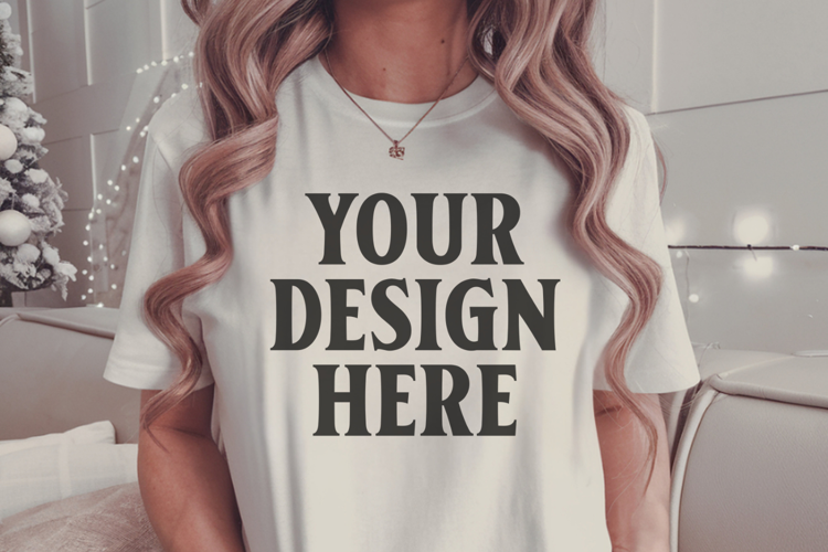 Ivory Christmas Comfort Colors 1717 Mockups, CC 1717 m