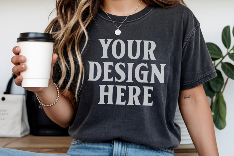 Pepper Comfort Colors 1717 Christmas Shirt Mockup, Coz