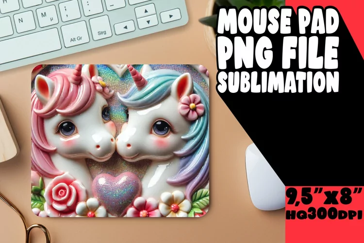 Luminous Mouse Mat Sublimation, Sweet Animals