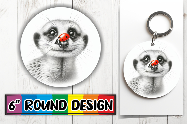 Cheerful Circle Coasters Design PNG, Cute Animals