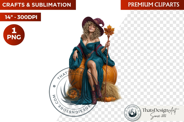 Autumn Witchcraft Clipart - Amber Spells witch PNG