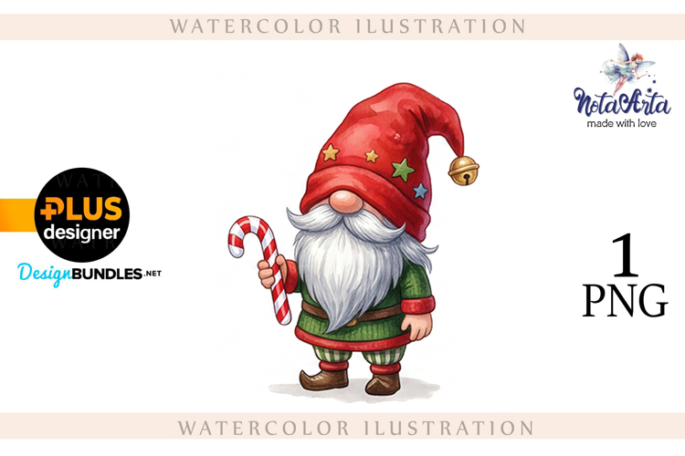 Watercolor Christmas gnomes, Christmas Gnomes