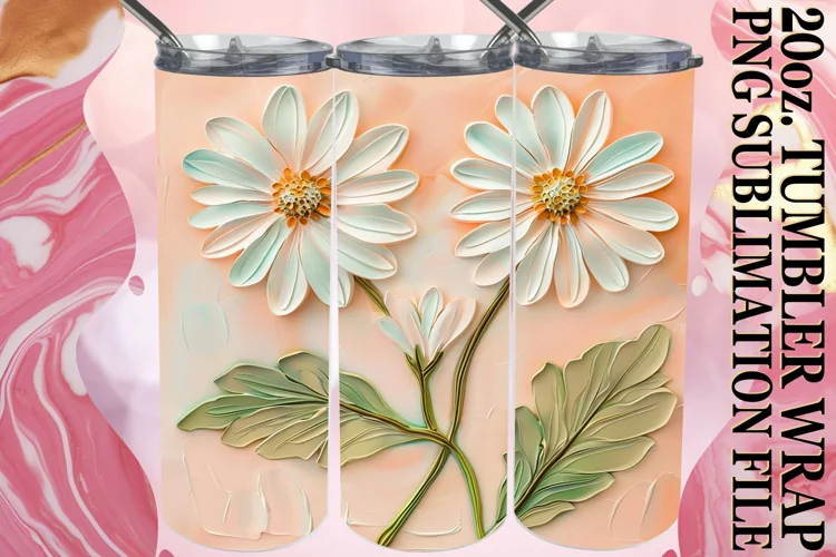 Blossom Beauty: 3D Tumbler Sublimation