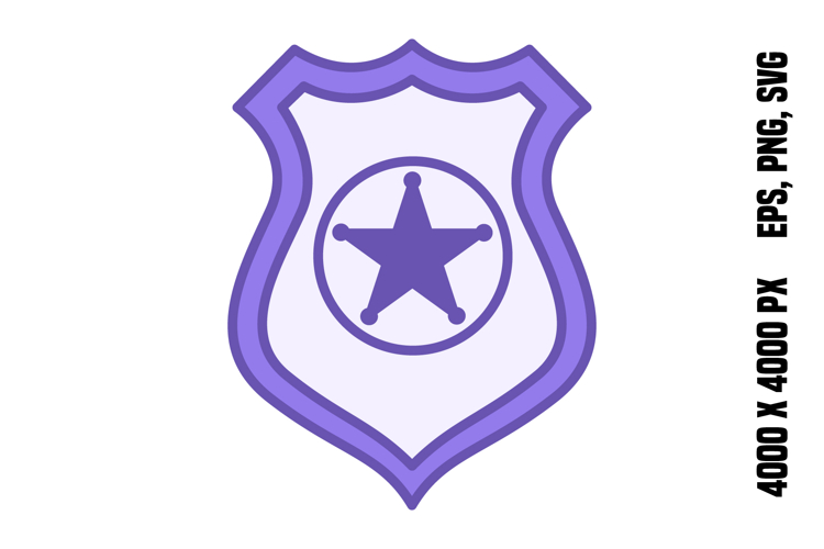 Colored Police Badge Icon