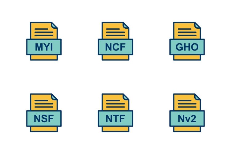 Set Of File Formats Icons