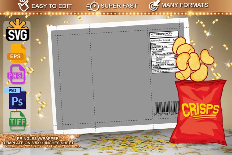 Doritos bag wrapper Template example image 1