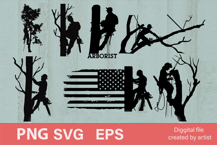 tree sawyer svg, arborist print svg, bundle file