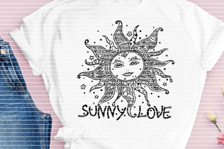 File "Sunny Love" for Cutting Lasercut Print SVG DXF PDF EPS example image 1