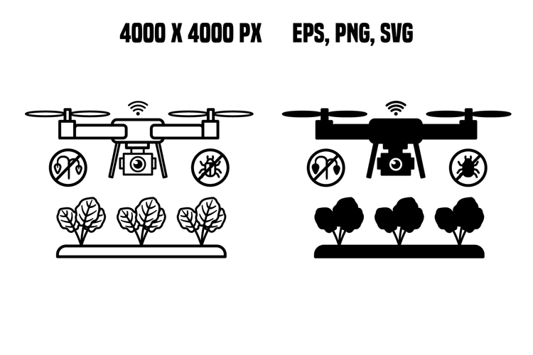 Multispectral Agricultural Drone Icons