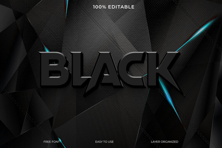 Modern Black Typography Design For Graphic Use
