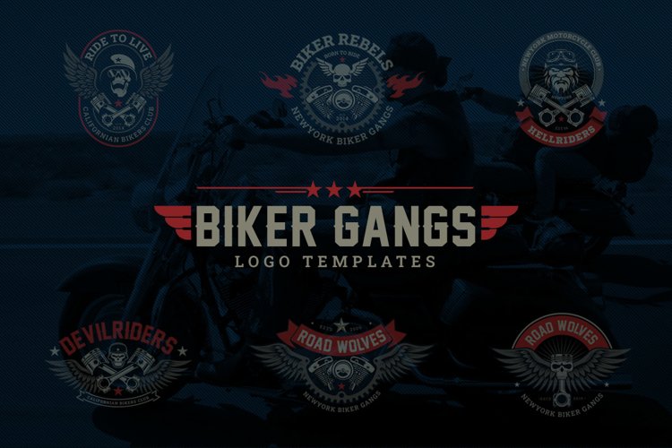 Biker Gangs Logo Templates (490582) Logos Design Bundles