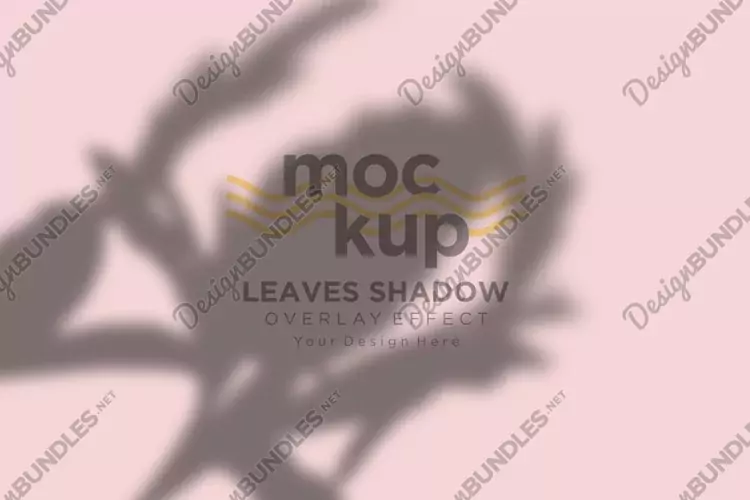 Prayer Plant Leaves Shadow Overlay Effect Mockup