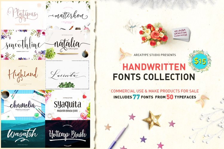 Handwritten Fonts Collection example image 1