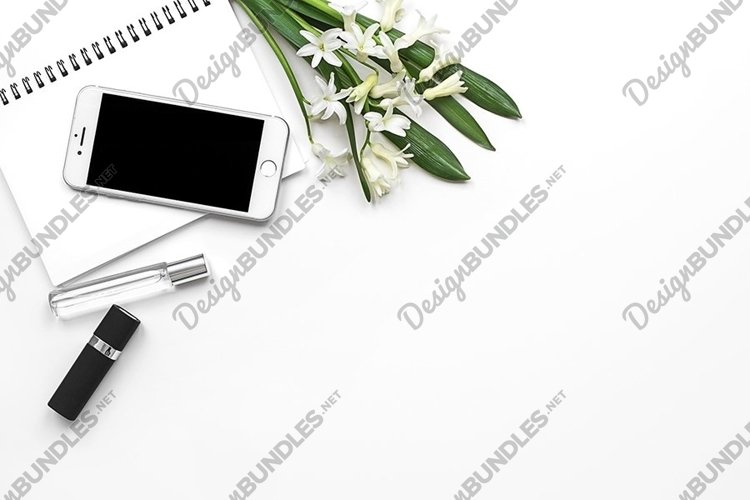 Feminine Styled Desktop Mockup, Feminine Stock Photo example image 1