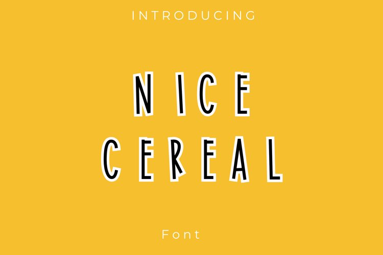 Nice Cereal font example image 1