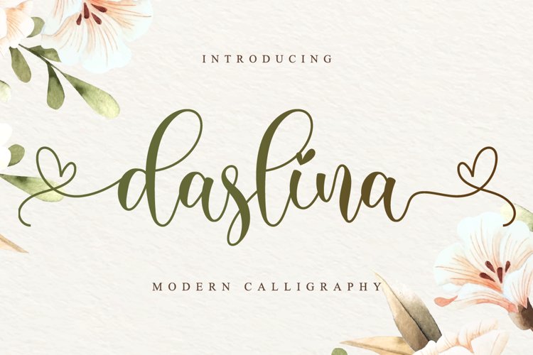Daslina - Lovely Font Script example image 1