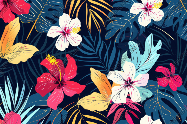 Colorful Flowers Background Wallpaper