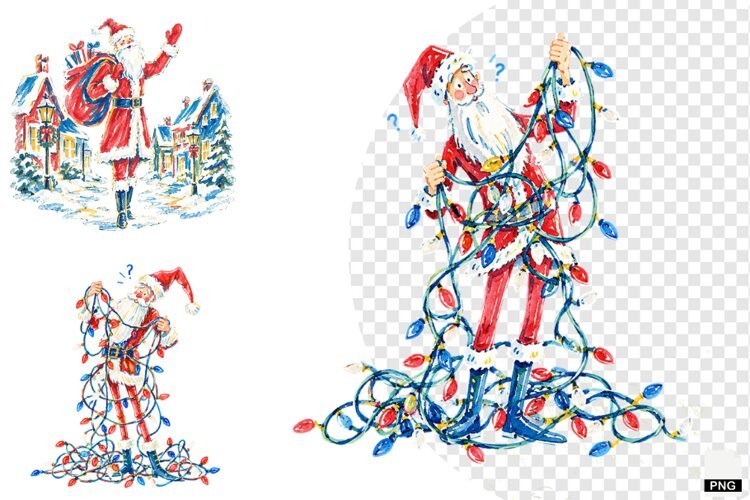 Quirky Santa PNG example image 1