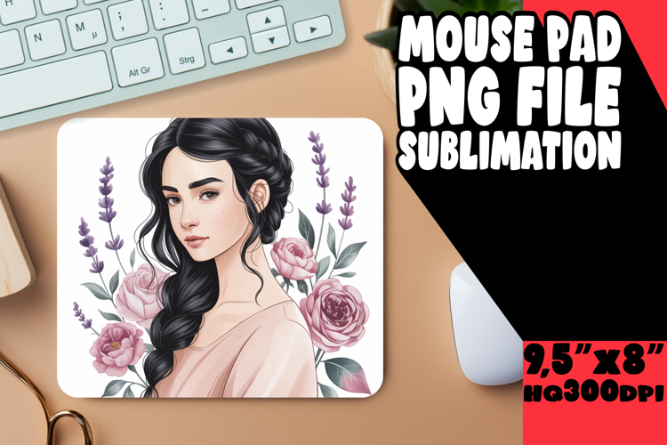 UNIQUE mouse PAD Playful Design, Beauty Woman