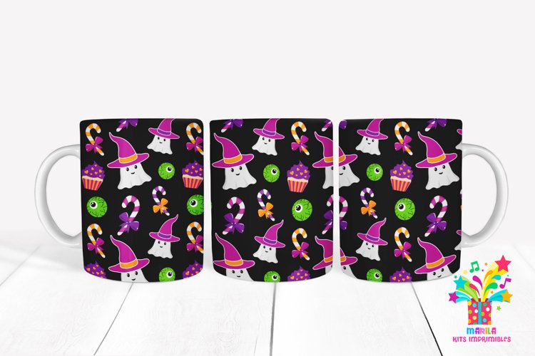 Happy Halloween Mug Sublimation / halloween Mug Wrap #10