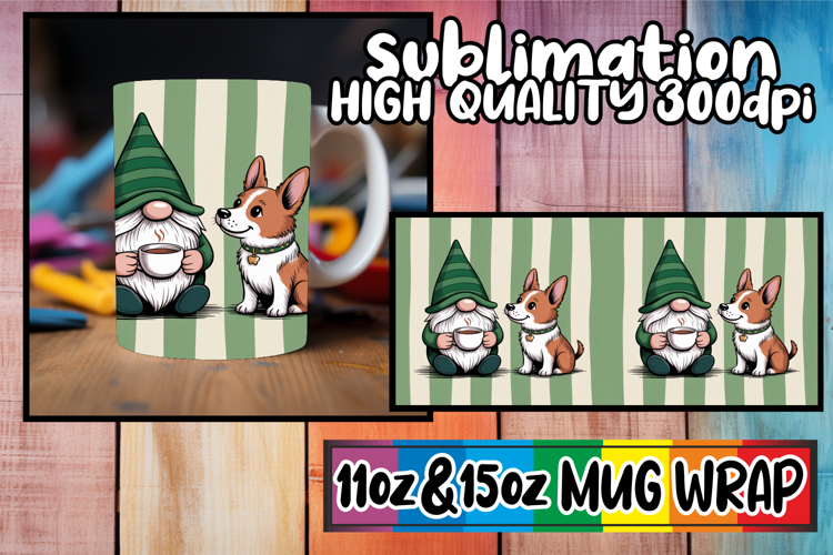 Inspiring mornings 11oz 15oz sublimation wrap, St Patricks example image 1