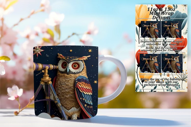 Unique Owl-themed Sublimation Art