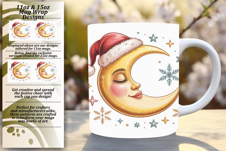 Vivid 15oz Mug Wrap Png Artwork , Cute Christmas