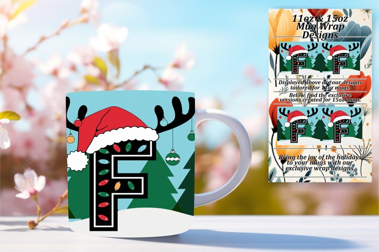 RADIANT 15oz Mug Wrap PNG Design , Christmas